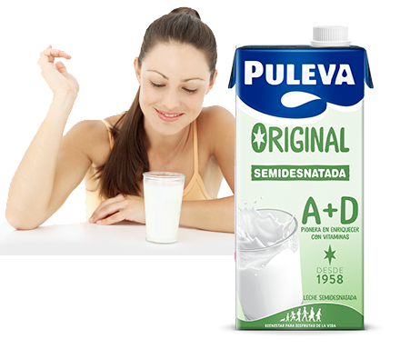 La leche mas ligera Puleva A+D semidesnatada