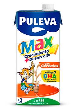 Preparado lácteo infantil cereales y fruta desde 3 años Puleva Max sin  gluten pack de 3 unidades de 200 ml.
