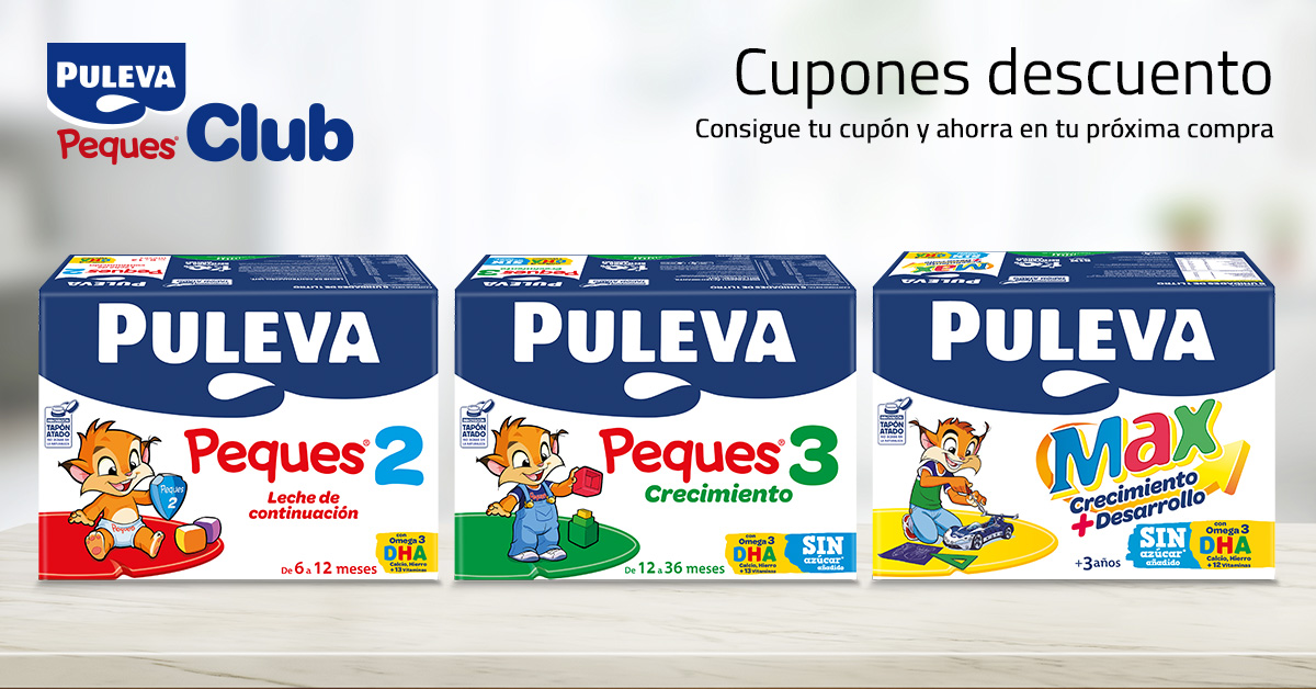 Cupón de descuento de 2€ en leche infantil Puleva - Consiguiendo Regalitos